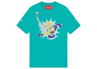 Pre-owned Ovo Men's  X Disney Donald "owls" T-shirt In Turquoise