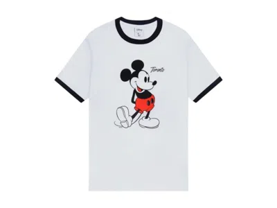 Pre-owned Ovo Men's  X Disney Mickey Mouse Toronto T-shirt In White