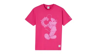 Pre-owned Ovo Men's  X Disney Valentine's T-shirt In Fuchsia In Pink