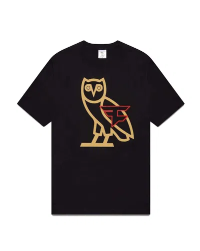 Pre-owned Ovo Men's  X Faze Clan Og Owl T-shirt In Black