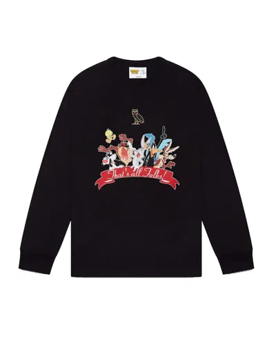 Pre-owned Ovo Men's  X Looney Tunes Longsleeve T-shirt In Black