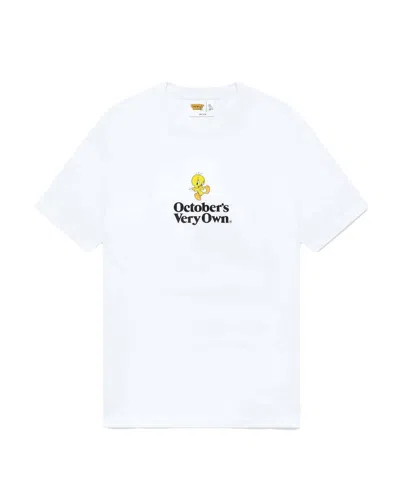 Pre-owned Ovo Men's  X Looney Tunes Tweety Bird T-shirt In White