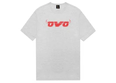 Pre-owned Ovo Men's  X Nba Bulls T-shirt In Heather Grey