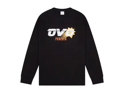 Pre-owned Ovo Men's  X Nba Phoenix Suns Longlseeve T-shirt In Black