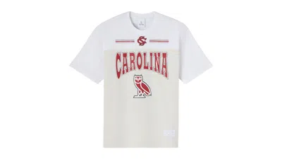 Pre-owned Ovo Men's  X Ncaa South Carolina Gamecocks Paneled T-shirt In Ash Heather Grey In Gray