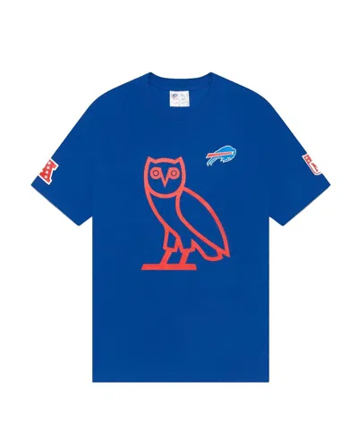 Pre-owned Ovo Men's  X Nfl Buffalo Bills Og Owl T-shirt In Blue