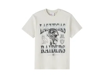 Pre-owned Ovo Men's  X Nfl Las Vegas Raiders Graphic Team T-shirt In Ash Heather Grey