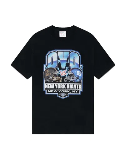 Pre-owned Ovo Men's  X Nfl New York Giants Game Day T-shirt In Black