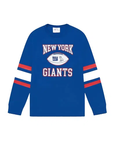 Pre-owned Ovo Men's  X Nfl New York Giants Longsleeve T-shirt In Blue