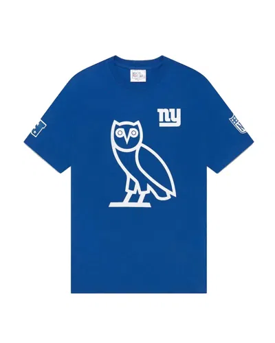 Pre-owned Ovo Men's  X Nfl New York Giants Og Owl T-shirt In Blue