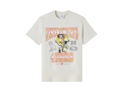 Pre-owned Ovo Men's  X Nfl San Francisco 49ers Graphic Team T-shirt In Ash Heather Grey In Gray