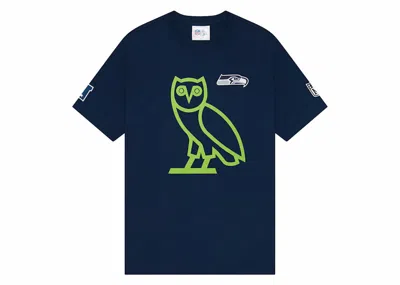 Pre-owned Ovo Men's  X Nfl Seattle Seahawks Game Day T-shirt In Blue