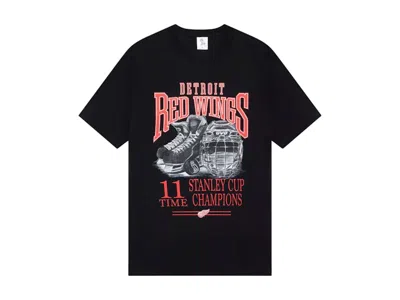 Pre-owned Ovo Men's  X Nhl Detroit Red Wings T-shirt In Black