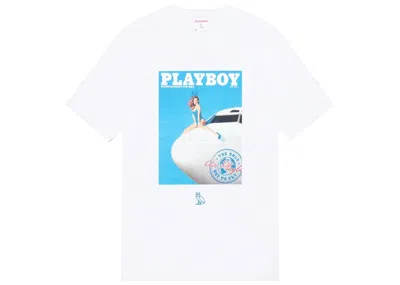 Pre-owned Ovo Men's  X Playboy Air Playboy T-shirt In White