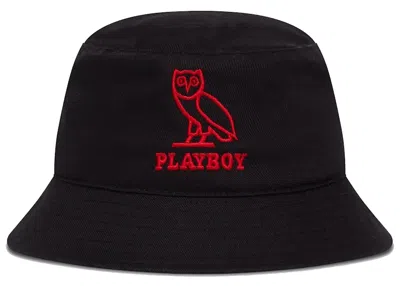 Pre-owned Ovo Men's  X Playboy Bucket Hat In Black