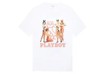 Pre-owned Ovo Men's  X Playboy Bunny T-shirt In White