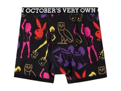 Pre-owned Ovo Men's  X Playboy Pin Up Boxers In Black