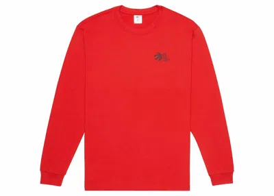 Pre-owned Ovo Men's  X Raptors Long Sleeve T-shirt In Red
