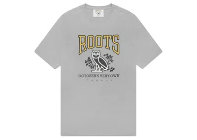 Pre-owned Ovo Men's  X Roots T-shirt In Heather Grey