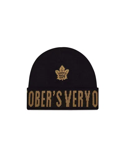 Pre-owned Ovo Men's  X Toronto Maple Leafs Beanie In Black