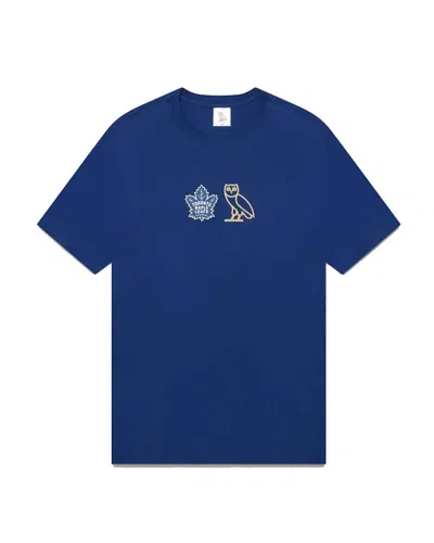 Pre-owned Ovo Men's  X Toronto Maple Leafs T-shirt In Blue