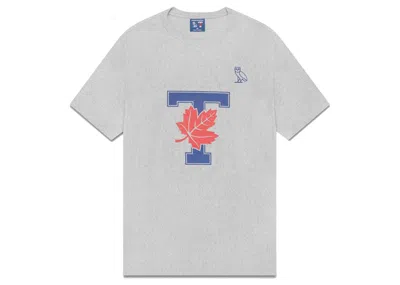 Pre-owned Ovo Men's  X University Of Toronto T-shirt In Heather Grey In Gray