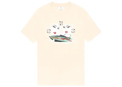 Pre-owned Ovo Men's  Yacht Club T-shirt In Cream In White