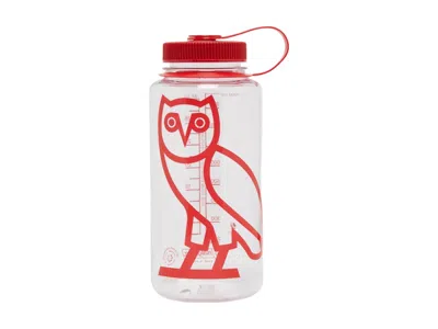 Pre-owned Ovo Nalgene Water Bottle In Red/clear
