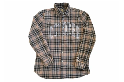 Pre-owned Ovo October Flannel Button Shirt Pink