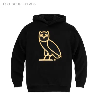 Pre-owned Ovo Octobers Very Own Drake  Og Gold Owl Hoodie Black Embroidered Size L
