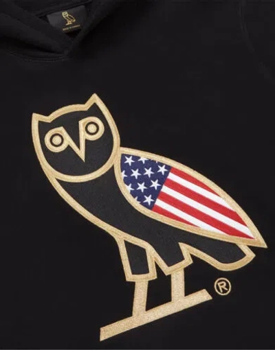Pre-owned Ovo Octobers Very Own Drake  Og Gold Owl Usa Hoodie Black Embroidered Size Xl