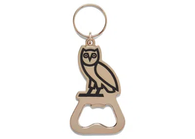 Pre-owned Ovo Owl Bottle Opener Keychain In Gold