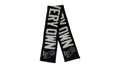 Pre-owned Ovo Owl Wordmark Scarf In Black