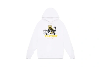 Pre-owned Ovo Playboy Pin-up Hoodie White
