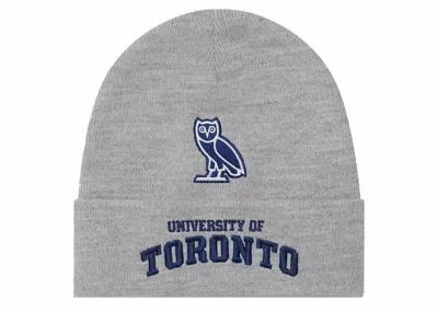 Pre-owned Ovo U Of T Beanie In Heather Grey