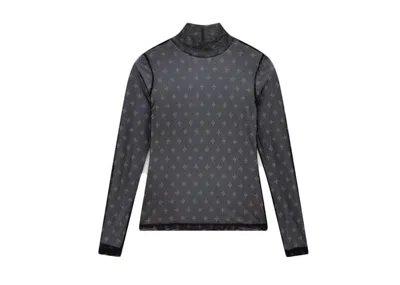 Pre-owned Ovo Womens Monogram Mock Neck In Black