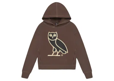 Pre-owned Ovo Womens Og Owl Hoodie In Mocha