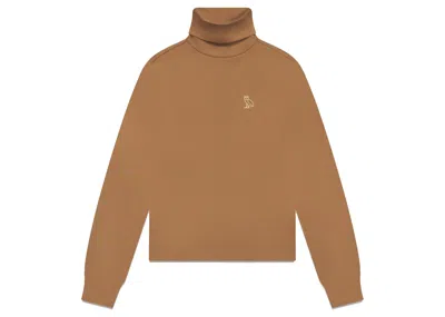 Pre-owned Ovo Womens Turtleneck In Tan In Brown