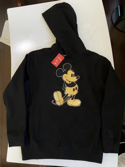 Pre-owned Ovo X Disney Og Mickey Hoodie Black Gold Embroidered Owl October's Very Own
