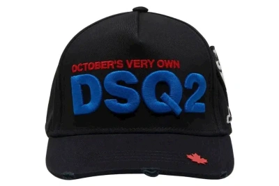 Pre-owned Ovo X Dsquared Chenille Hat Black