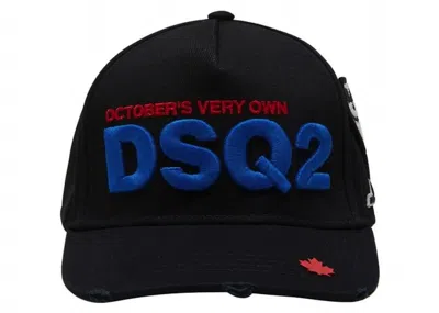 Pre-owned Ovo X Dsquared Chenille Hat In Black