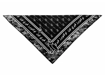 Pre-owned Ovo X Flandana Monogram Bandana In Black