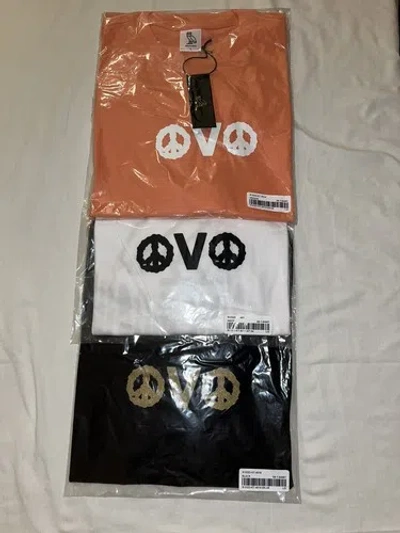 Pre-owned Ovo X Keinemusik Owl Tee White Black Coral Gold October's Very Own (1 Shirt)