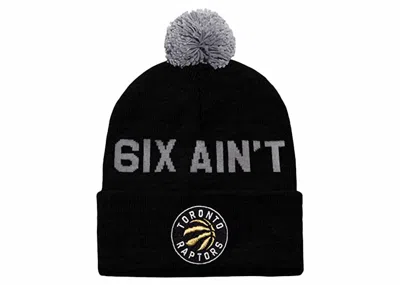 Pre-owned Ovo X Mitchell & Ness Raptors 6ix Aint Friendly Beanie In Black