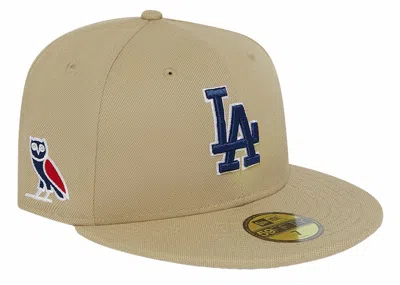 Pre-owned Ovo X Mlb La Dodgers New Era Hat In Tan