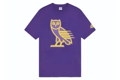 Pre-owned Ovo X Nba Lakers Og Owl Tee Purple
