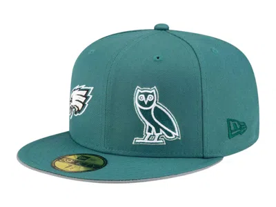 Pre-owned Ovo X Nfl Philadelphia Eagles Fitted Hat In Green