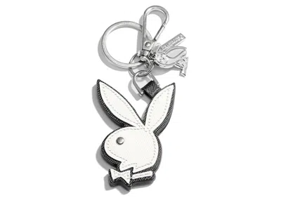 Pre-owned Ovo X Playboy Charm Keychain In Silver