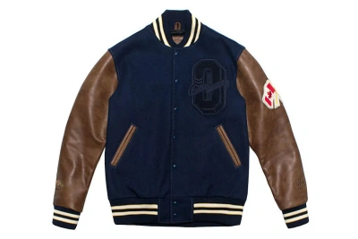 Pre-owned Ovo X Roots October Varsity Jacket Navy