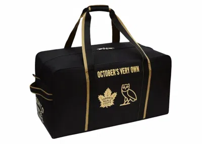 Pre-owned Ovo X Sherwood Hockey Equipment Toronto Maple Leafs Duffel Bag In Black